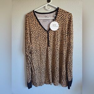 Little Sleepies Womens Leopard Print Top